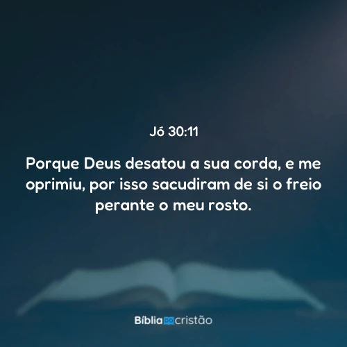 Jó 30:11