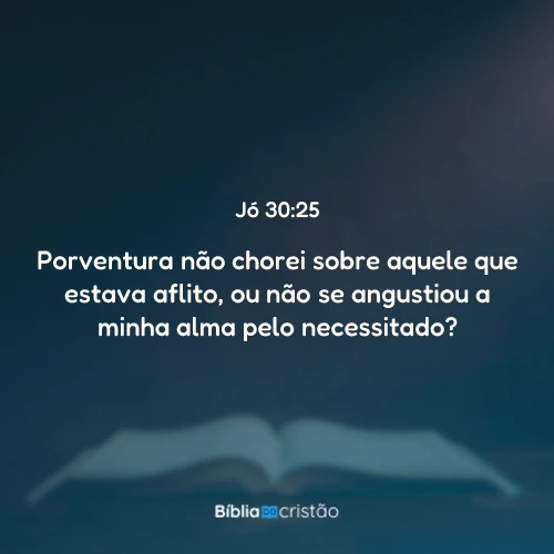 Jó 30:25