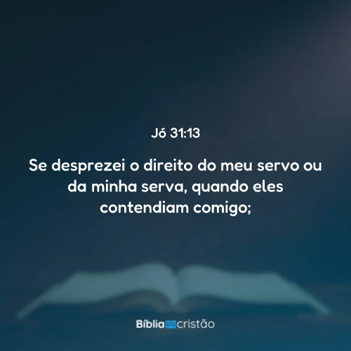 Jó 31:13