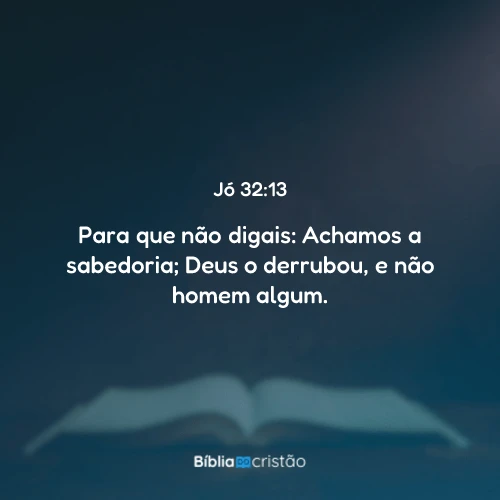 Jó 32:13