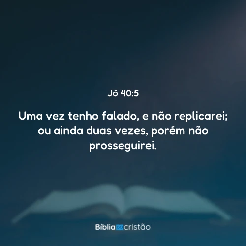 Jó 40:5