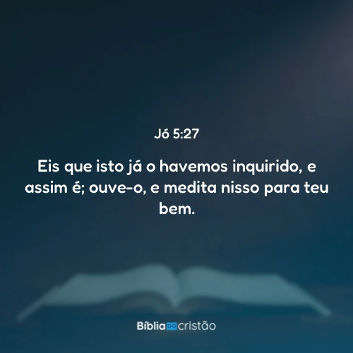 Jó 5:27