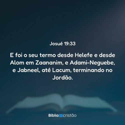 Josué 19:33