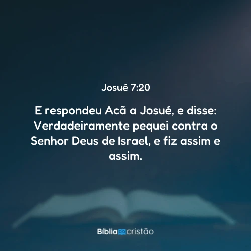 Josué 7:20