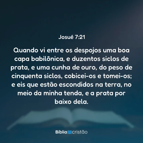 Josué 7:21