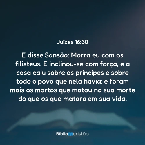 Juízes 16:30