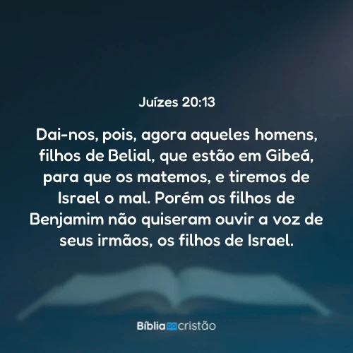 Juízes 20:13