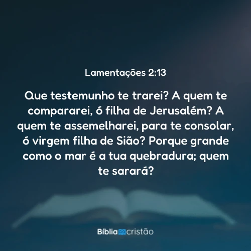 Lamentações 2:13