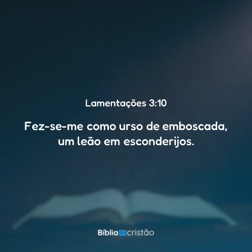 Lamentações 3:10