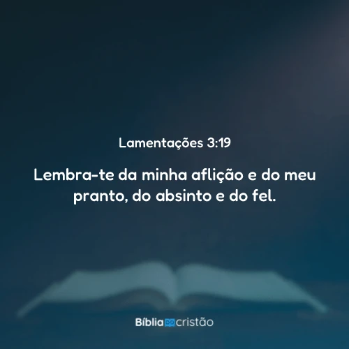 Lamentações 3:19