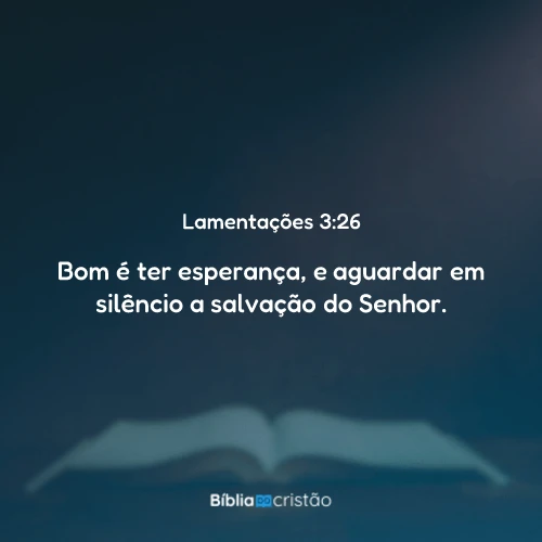 Lamentações 3:26