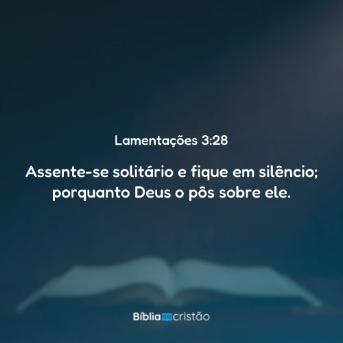 Lamentações 3:28