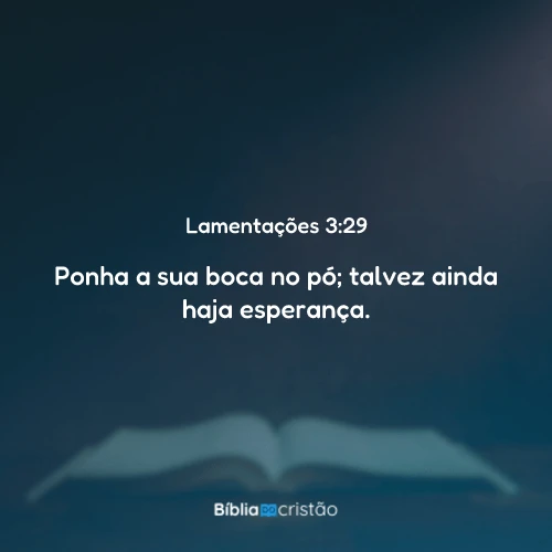 Lamentações 3:29