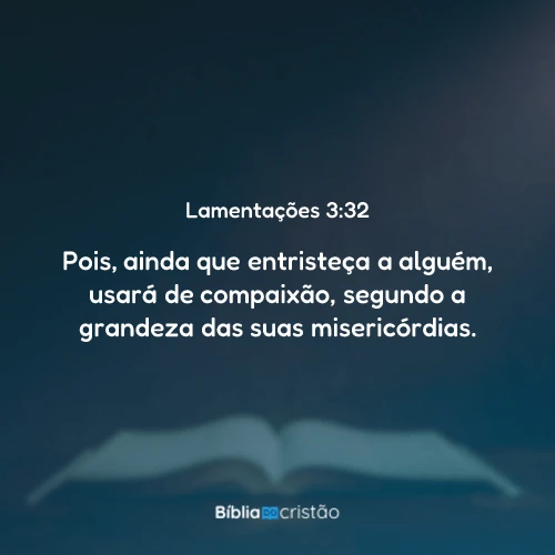 Lamentações 3:32