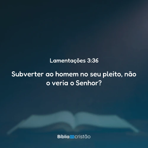 Lamentações 3:36