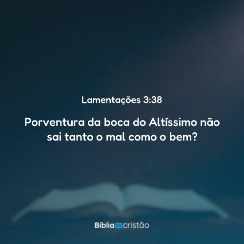 Lamentações 3:38
