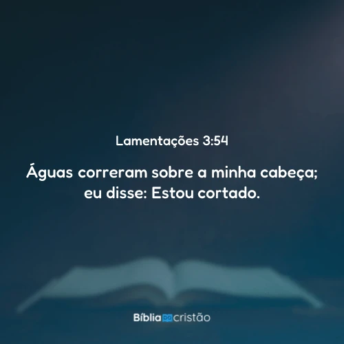 Lamentações 3:54