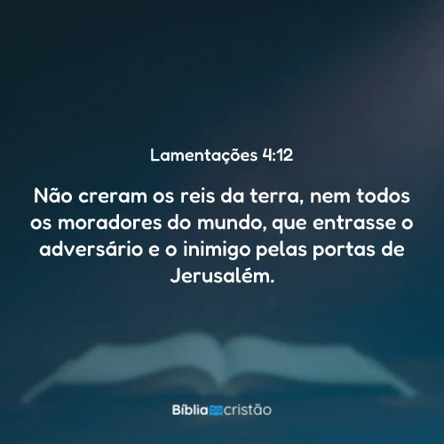Lamentações 4:12
