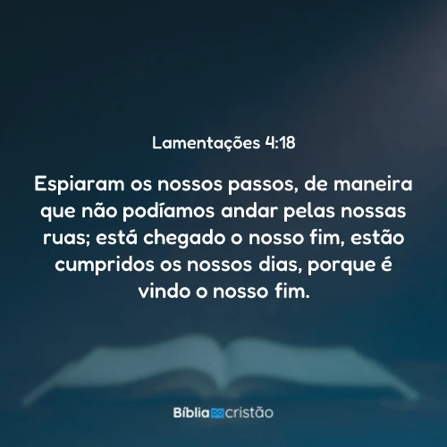 Lamentações 4:18