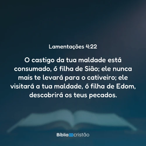 Lamentações 4:22