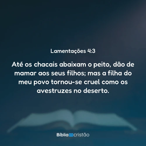 Lamentações 4:3