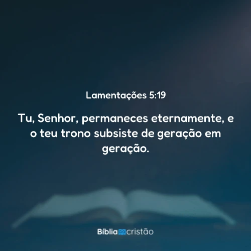 Lamentações 5:19