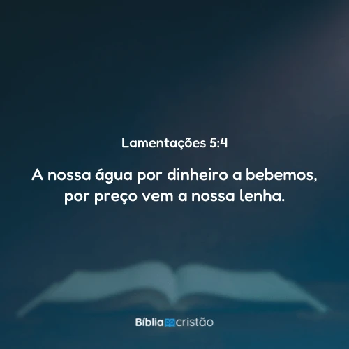 Lamentações 5:4
