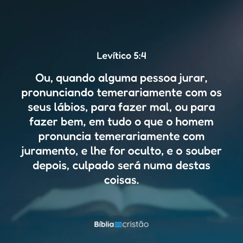 Levítico 5:4