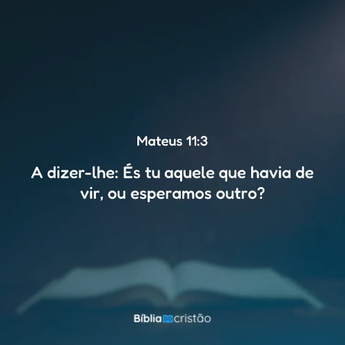 Mateus 11:3