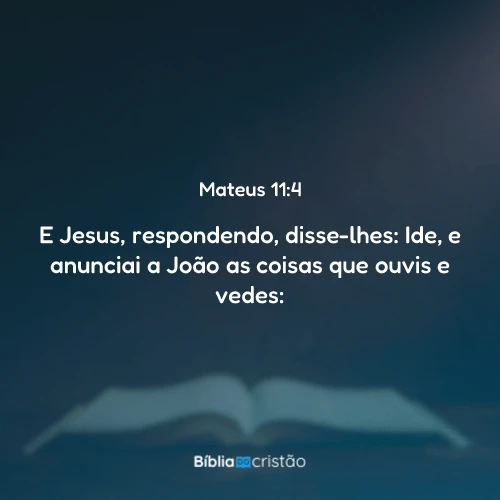Mateus 11:4