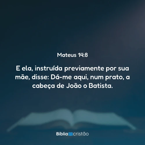 Mateus 14:8