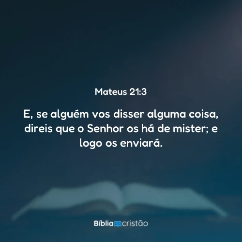 Mateus 21:3