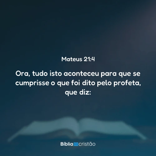 Mateus 21:4