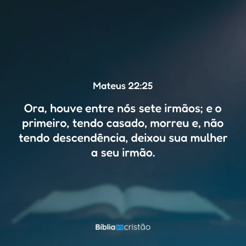 Mateus 22:25