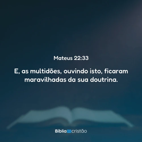 Mateus 22:33