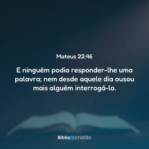 Mateus 22:46