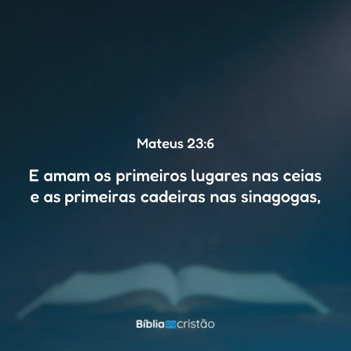 Mateus 23:6