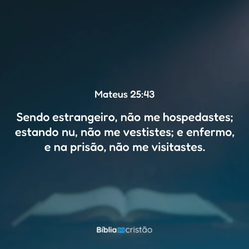 Mateus 25:43