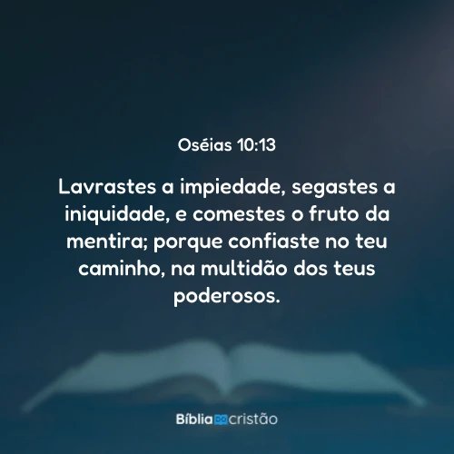 Oséias 10:13