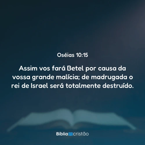 Oséias 10:15