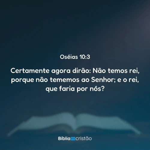 Oséias 10:3