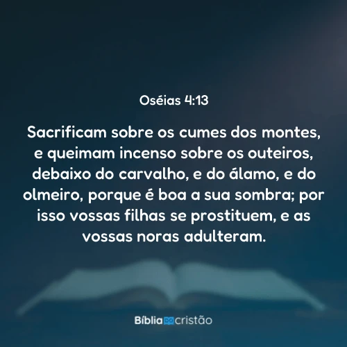 Oséias 4:13