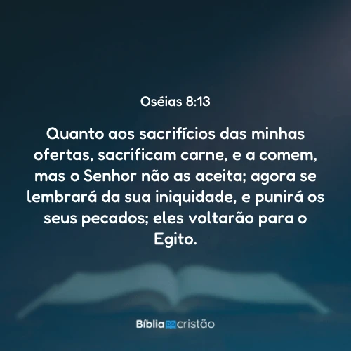 Oséias 8:13