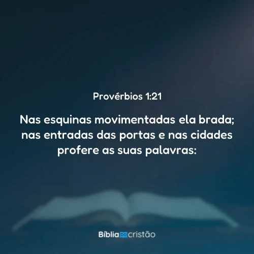 Provérbios 1:21