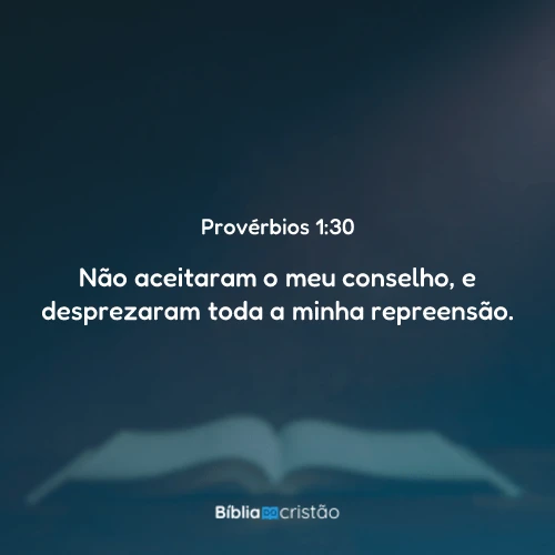 Provérbios 1:30