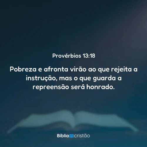Provérbios 13:18