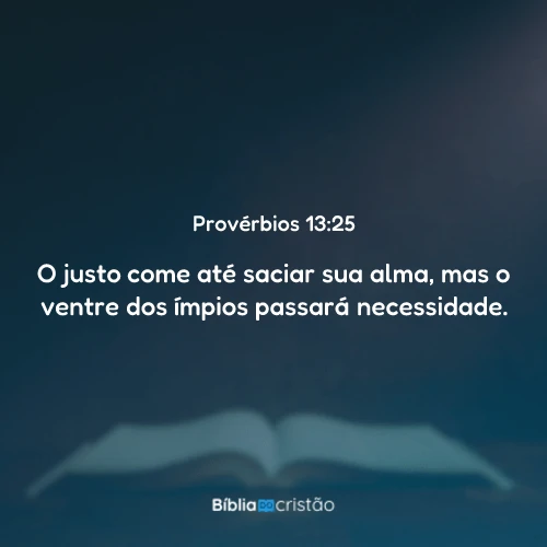 Provérbios 13:25