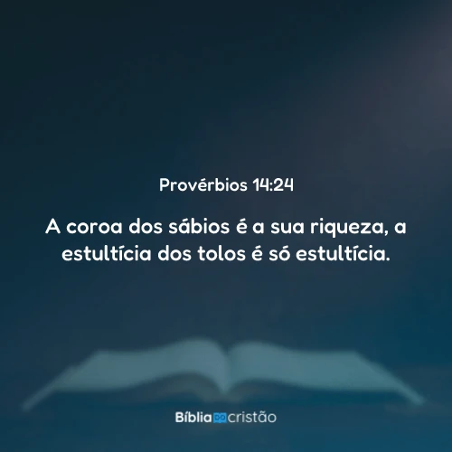 Provérbios 14:24