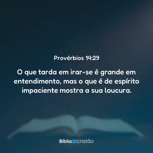 Provérbios 14:29