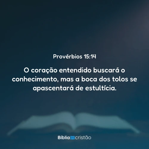 Provérbios 15:14